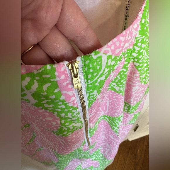 Lilly Pulitzer McCallum Dress – Size 0 – Pink & Green Limeade Print – Sweet - Picture 9 of 12